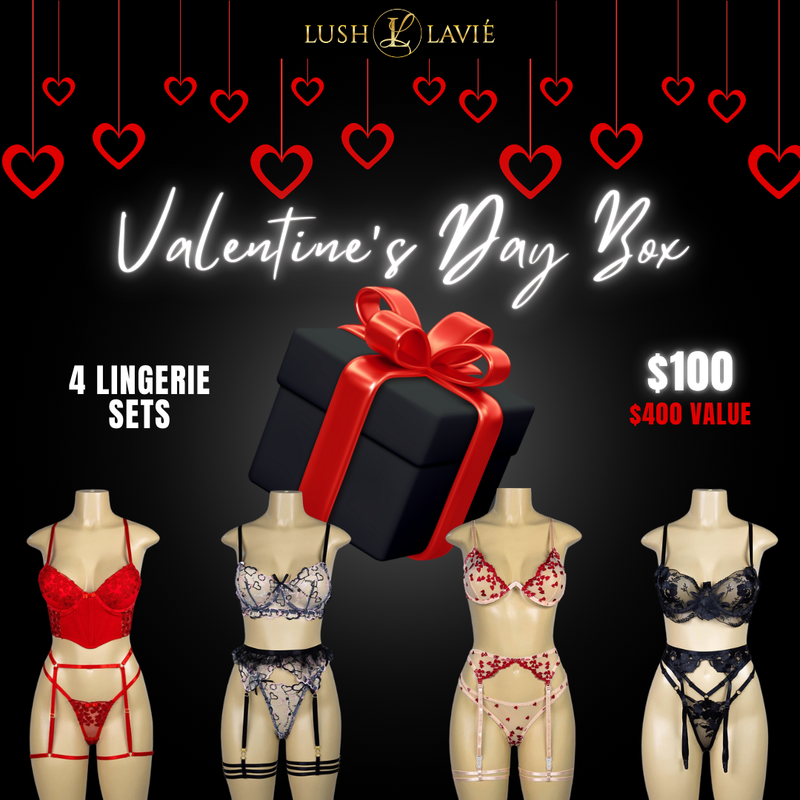 V-DAY LINGERIE SET BOX | 4 FOR $100